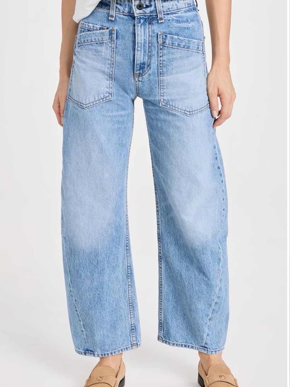 ASKK NY Twisted Barrel Jean in color Blondie